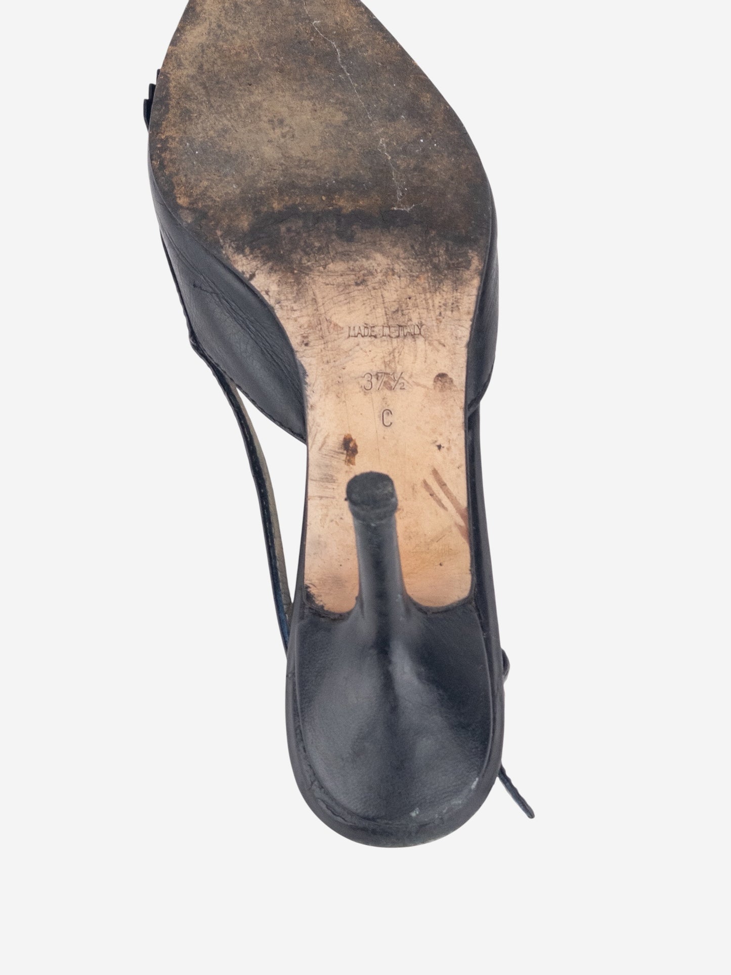 Dior by Galliano 2000s Brogueing Fringe Slingback Heels