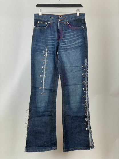 Dolce & Gabbana SS01 Safety Pin Denim Jeans