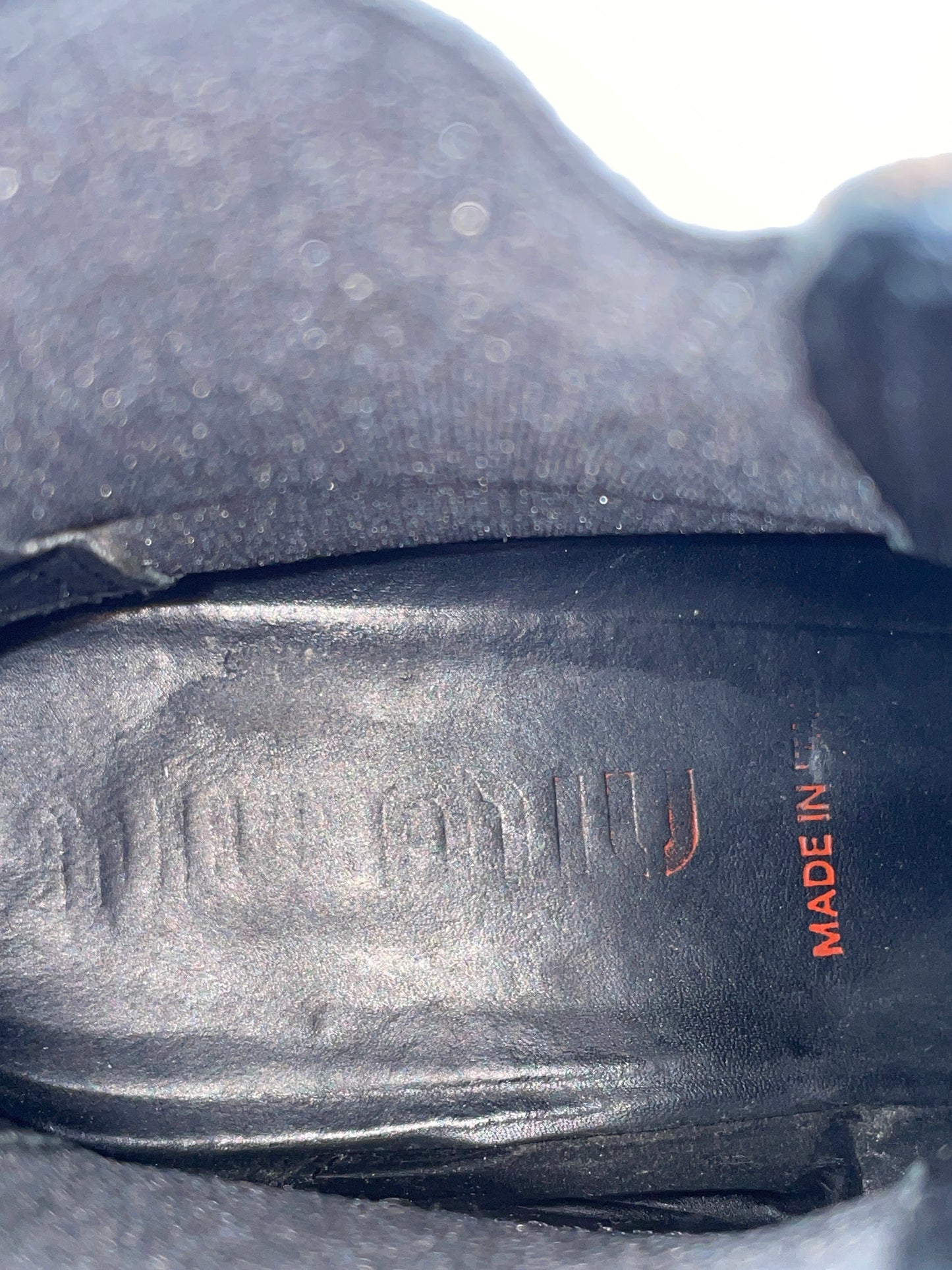 Miu Miu SS99 Square-Toe Spike-Sole Brogue Chelsea Boots