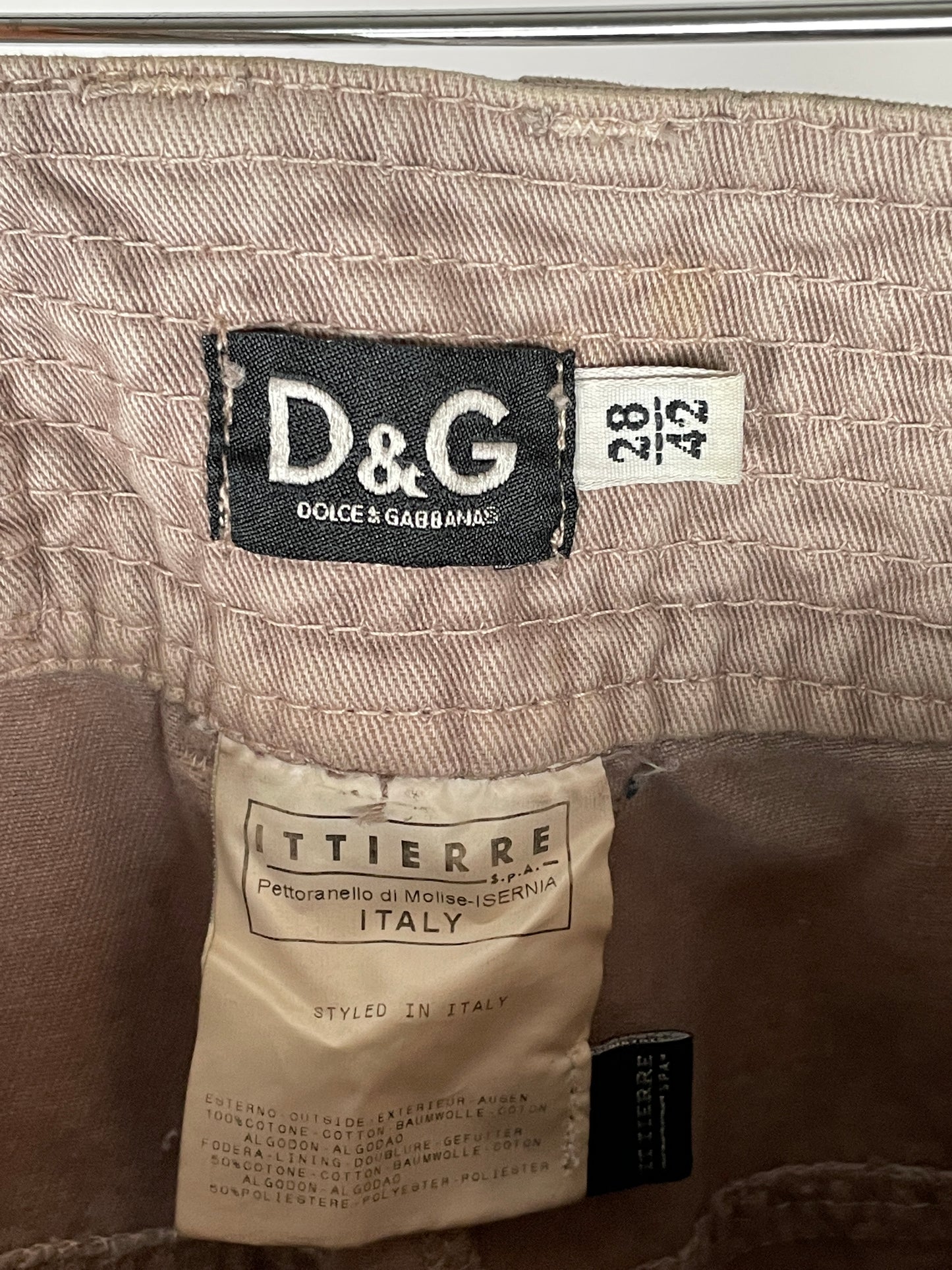 Dolce & Gabbana Horse Rider Cargo Pants Beige