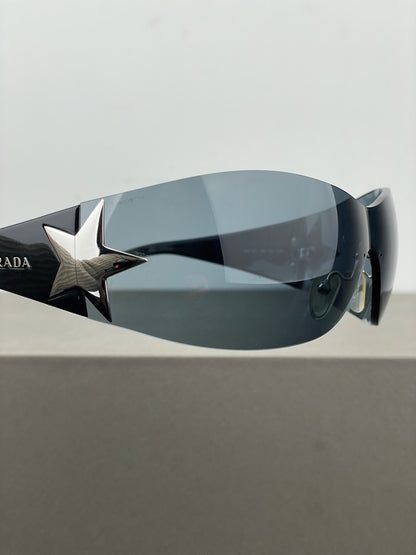 Prada SS04 ‘SPR72G’ Star Wrap Mask Shield Sunglasses