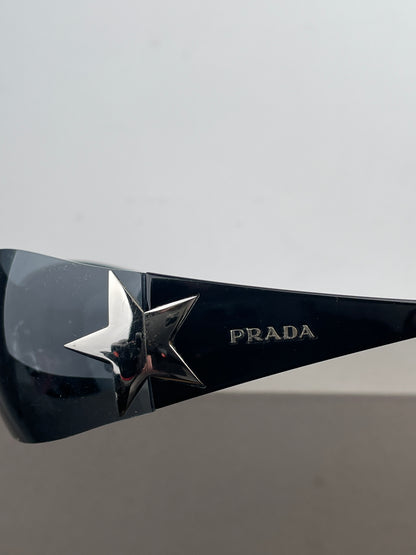 Prada SS04 ‘SPR72G’ Star Wrap Mask Shield Sunglasses