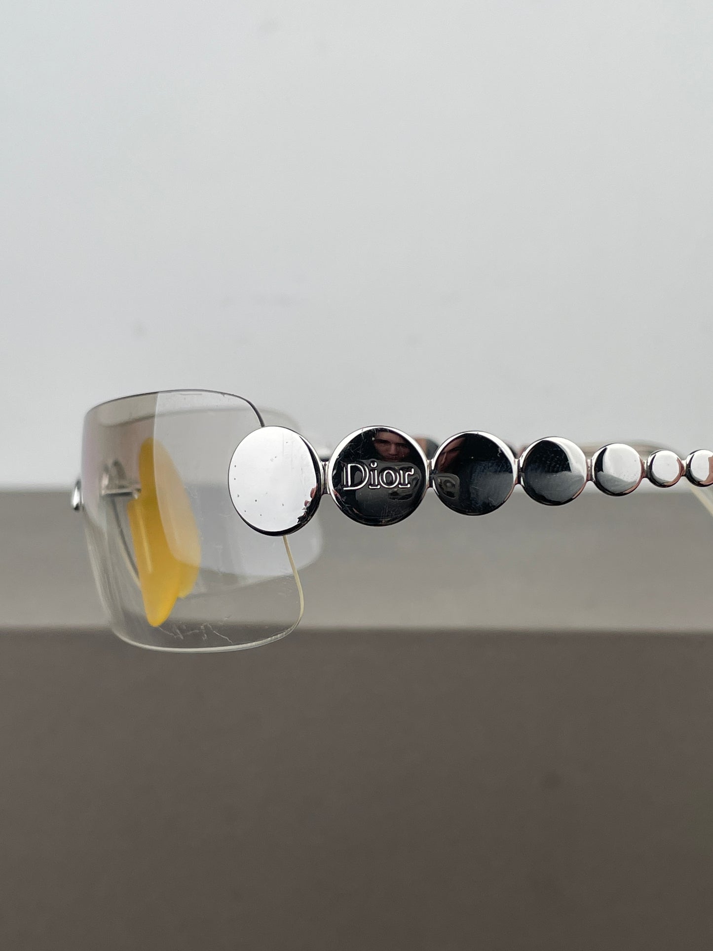 Dior by Galliano SS04 ‘Millenium’ Ruthenium Wrap Mask Shield Sunglasses