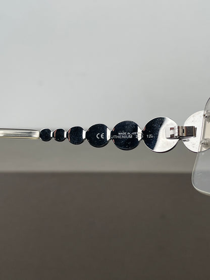 Dior by Galliano SS04 ‘Millenium’ Ruthenium Wrap Mask Shield Sunglasses