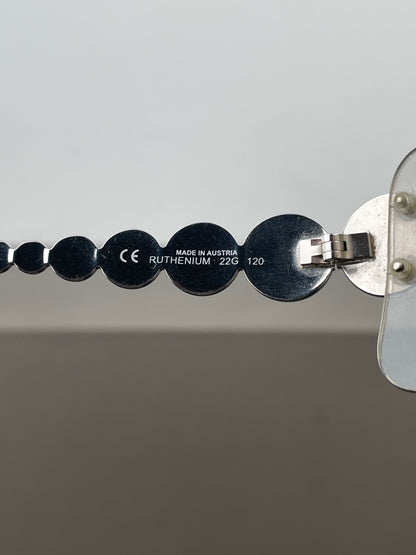 Dior by Galliano SS04 ‘Millenium’ Ruthenium Wrap Mask Shield Sunglasses