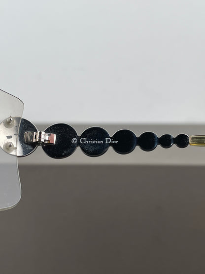 Dior by Galliano SS04 ‘Millenium’ Ruthenium Wrap Mask Shield Sunglasses
