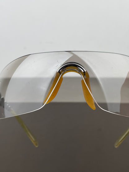 Dior by Galliano SS04 ‘Millenium’ Ruthenium Wrap Mask Shield Sunglasses