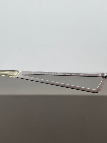 Dior by Galliano 2000s ‘Clubbing’ Rimless Wrap Mask Shield Sunglasses