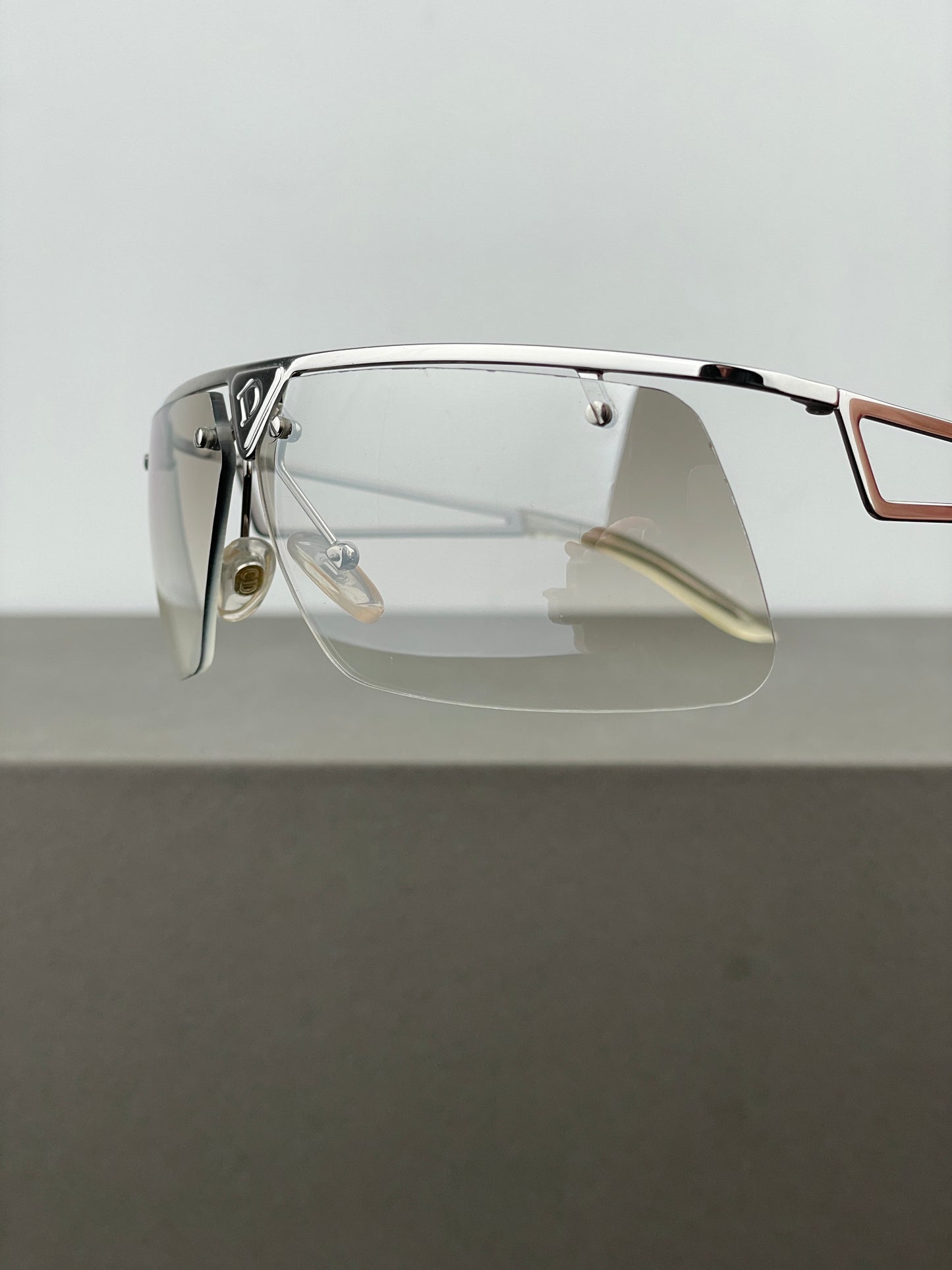 Dior by Galliano 2000s ‘Clubbing’ Rimless Wrap Mask Shield Sunglasses