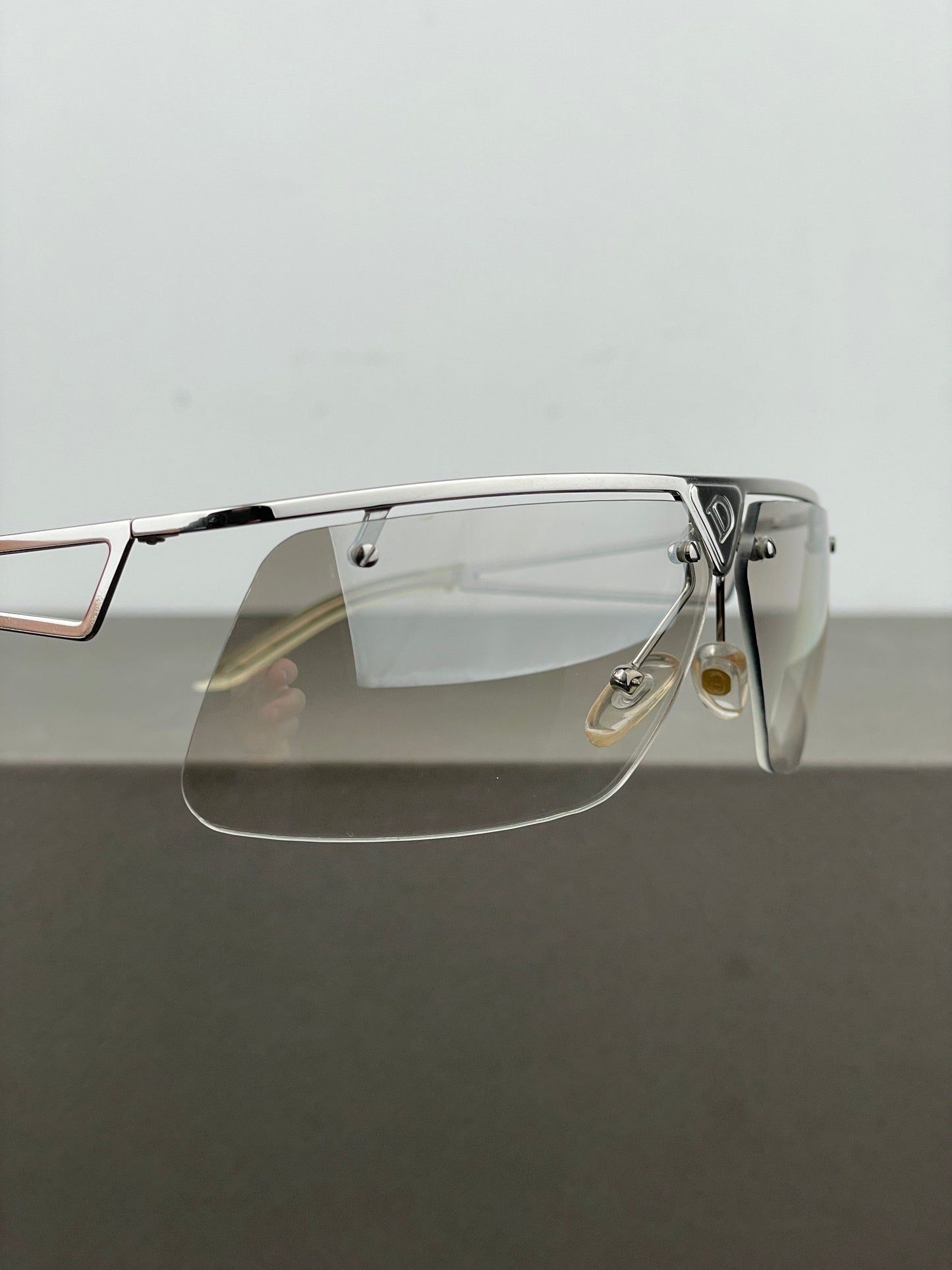 Dior by Galliano 2000s ‘Clubbing’ Rimless Wrap Mask Shield Sunglasses