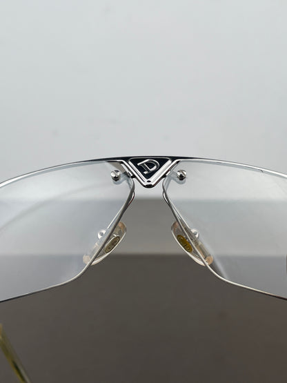 Dior by Galliano 2000s ‘Clubbing’ Rimless Wrap Mask Shield Sunglasses