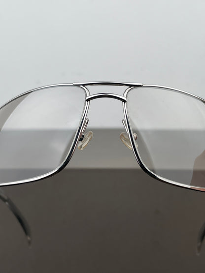 Dior by Galliano 2000s ‘Calandre’ Rimless Wrap Mask Shield Sunglasses