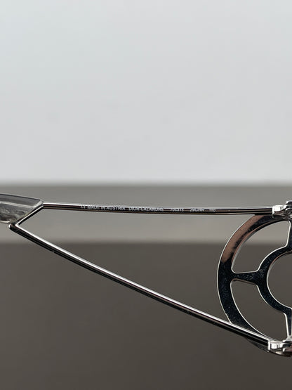 Dior by Galliano 2000s ‘Calandre’ Rimless Wrap Mask Shield Sunglasses