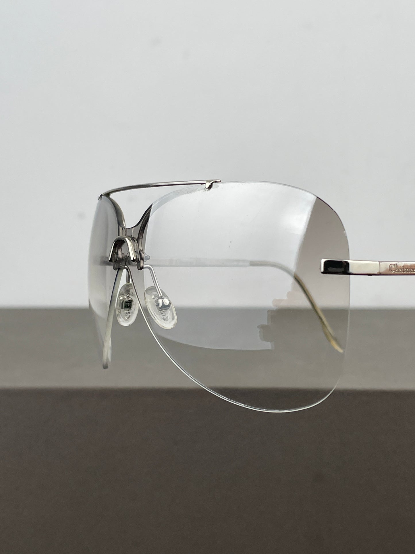 Dior by Galliano 2000s ‘Aviator’ Wrap Mask Shield Sunglasses