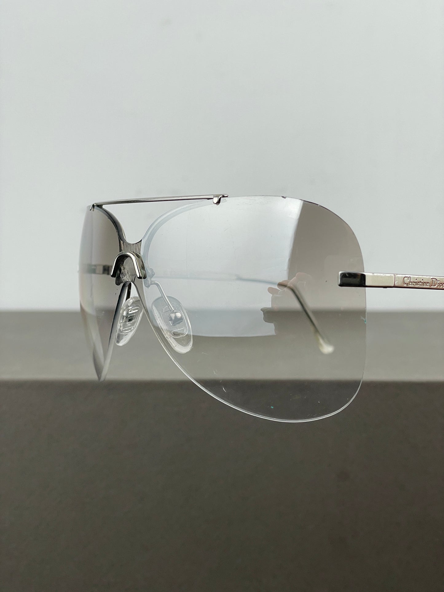 Dior by Galliano 2000s ‘Aviator’ Wrap Mask Shield Sunglasses