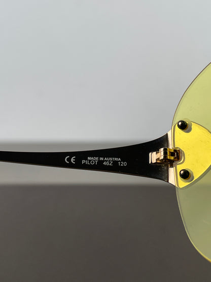 Dior by Galliano SS00 ‘Pilot’ Rimless Wrap Mask Shield Sunglasses