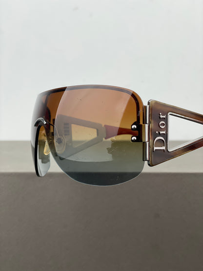 Dior by Galliano 2000s ‘Escrime 1’ Wrap Mask Shield Sunglasses