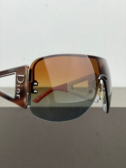 Dior by Galliano 2000s ‘Escrime 1’ Wrap Mask Shield Sunglasses