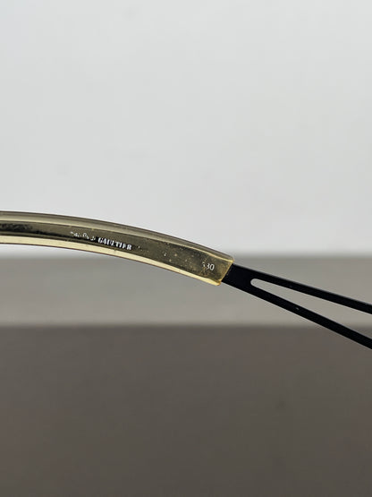 Jean Paul Gaultier 1990s SJP 006 Aviator Wrap Mask Shield Sunglasses