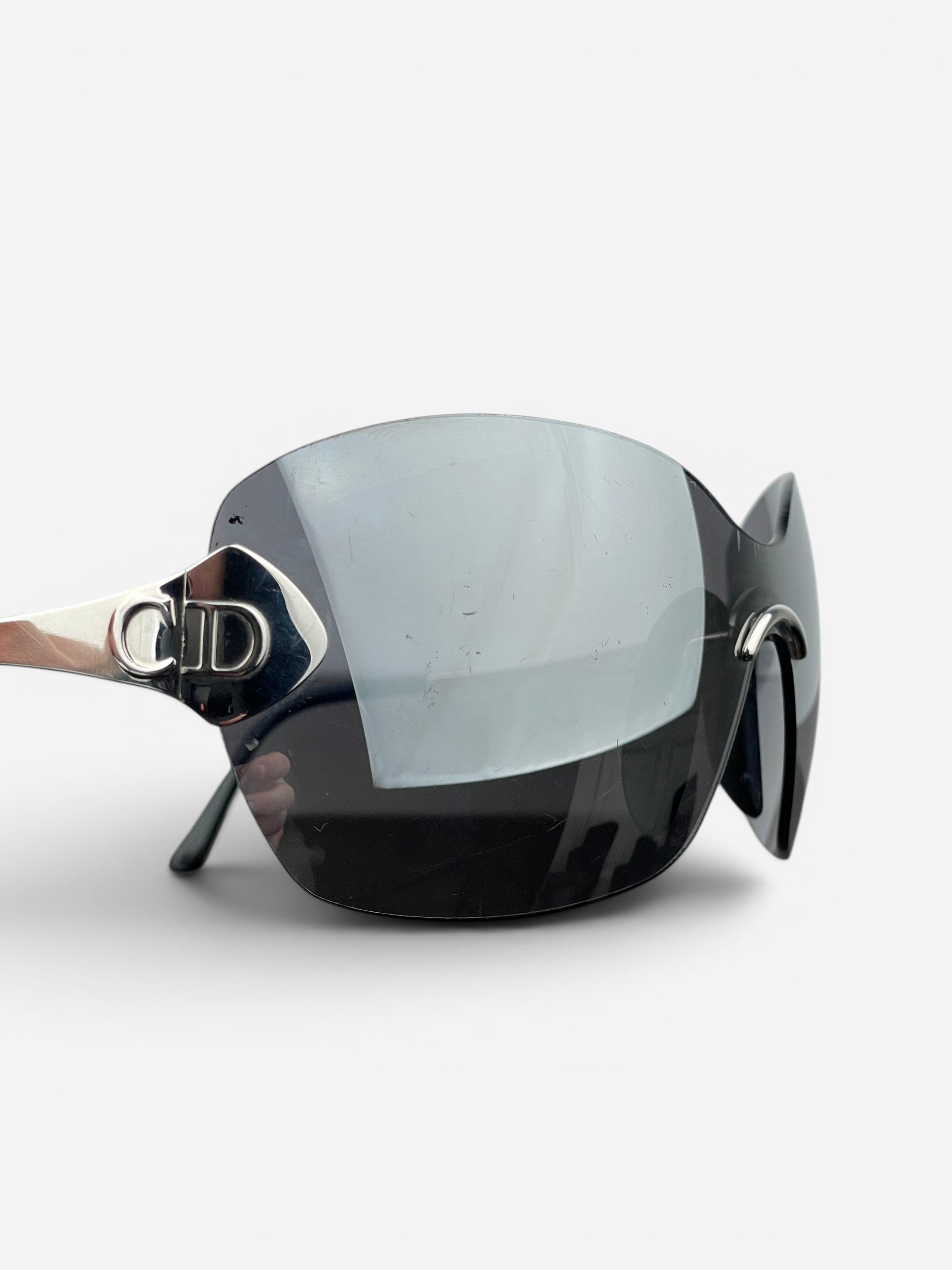 Dior by Galliano SS00 ‘Futura’ Rimless Pilot Wrap Mask Shield Sunglasses – photo 11