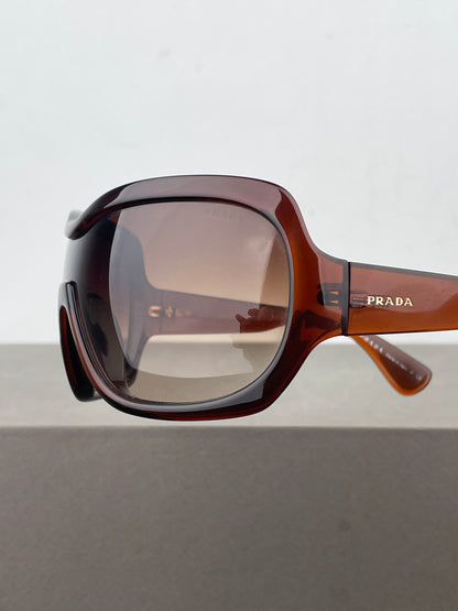 Prada AW11 Oversized ‘Illusion’ Wrap Mask Shield Sunglasses