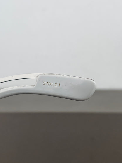 Gucci by Tom Ford 2000s GG2800S Logo Wrap Mask Shield Sunglasses