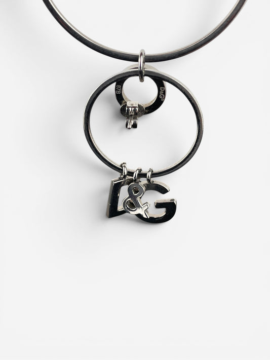 Dolce & Gabanna 2000s Logo Double-Hoop Earrings – photo 3