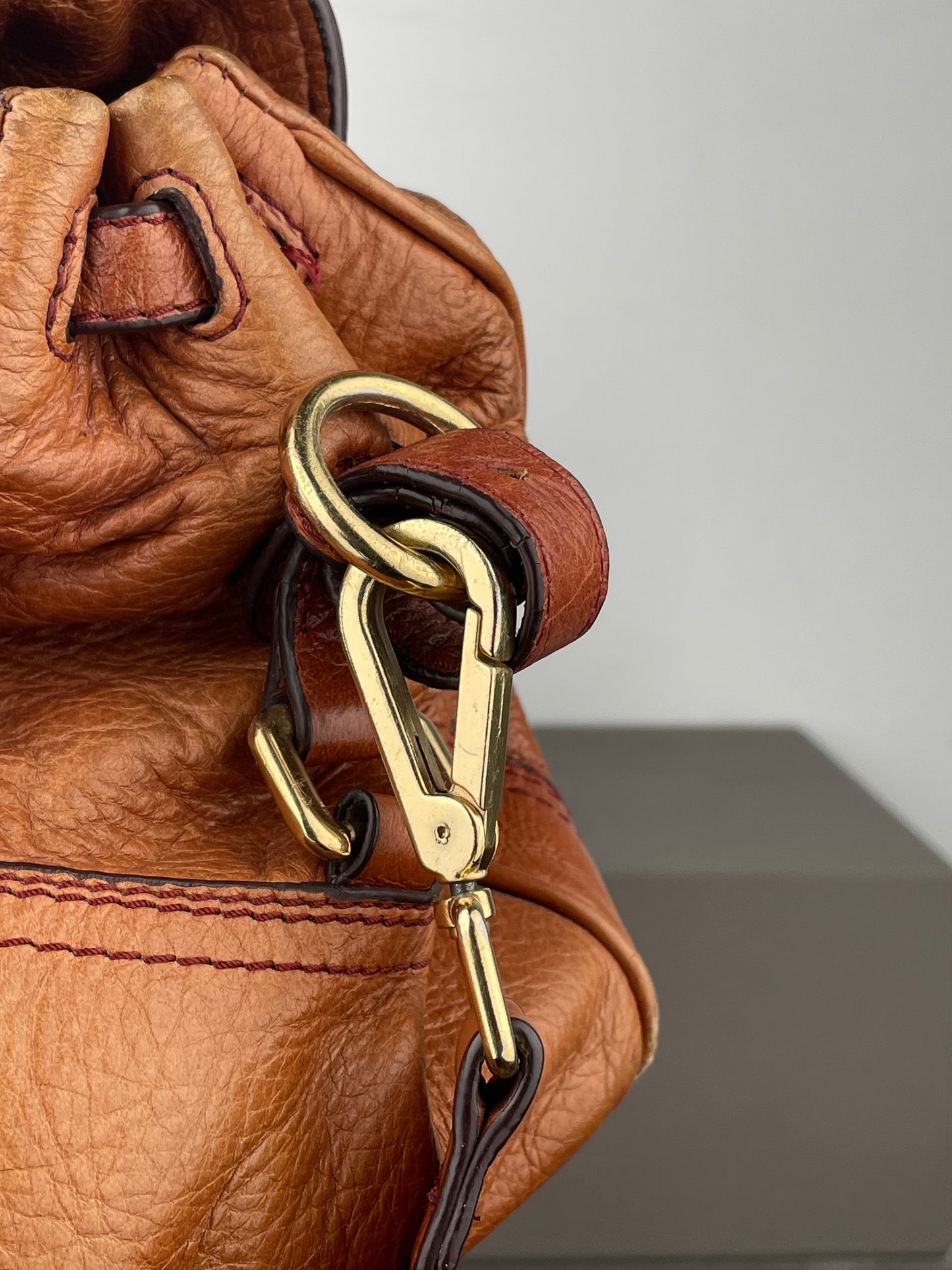 Prada 2000s Cervo Dragon Oro Satchel Handbag