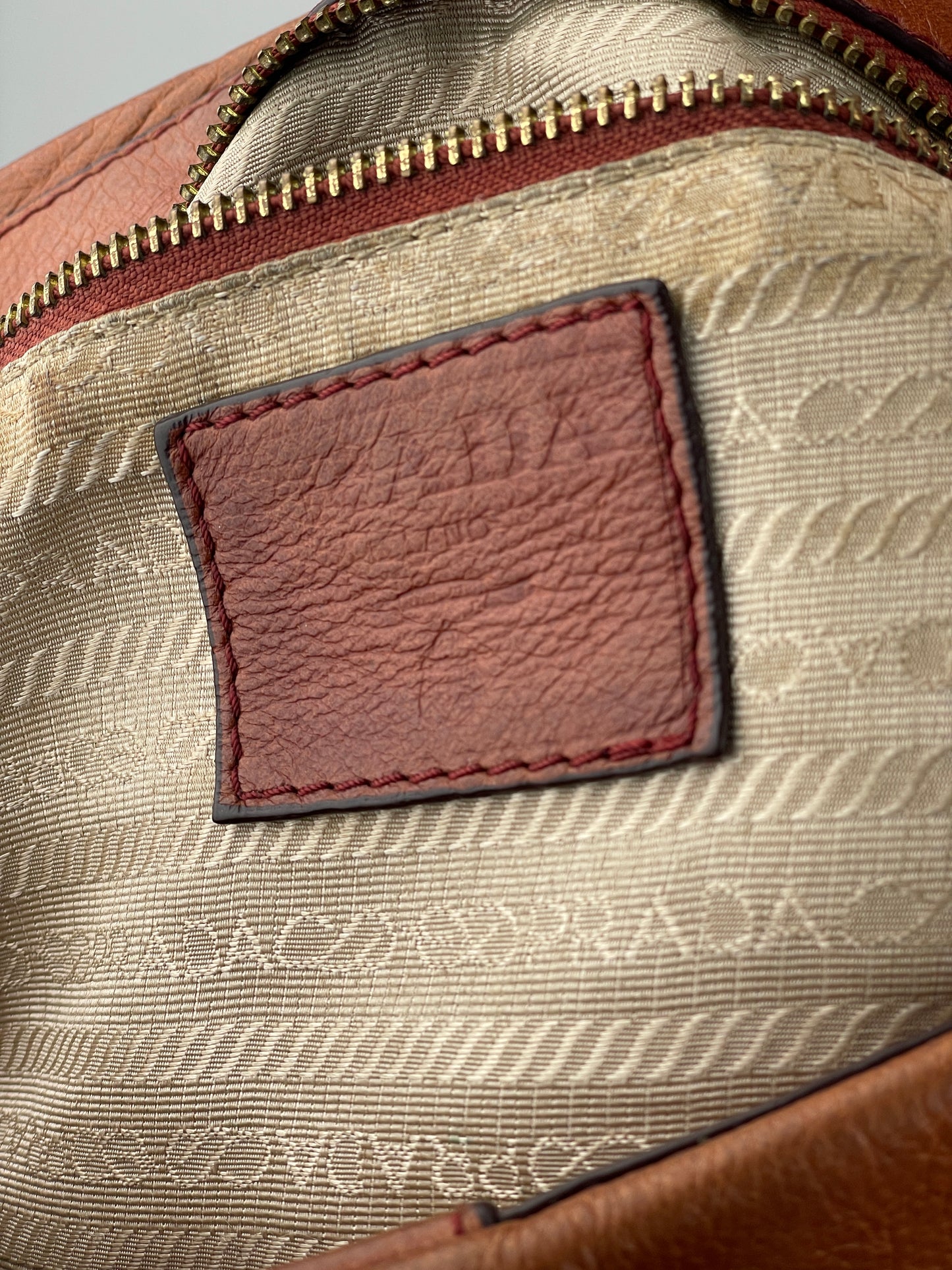 Prada 2000s Cervo Dragon Oro Satchel Handbag