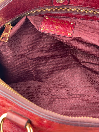 Prada 2000s Vitello Shine Bauletto Handbag