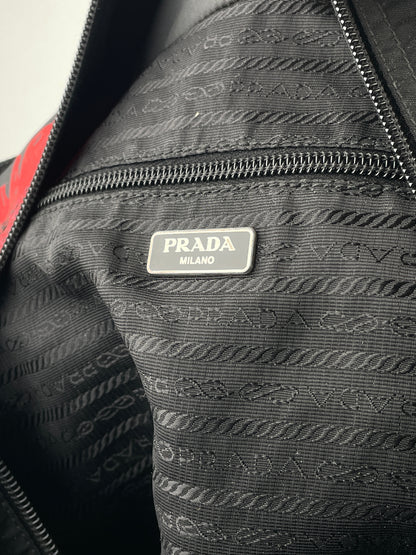 Prada 2000s Floral Print Shopper Tote Handbag