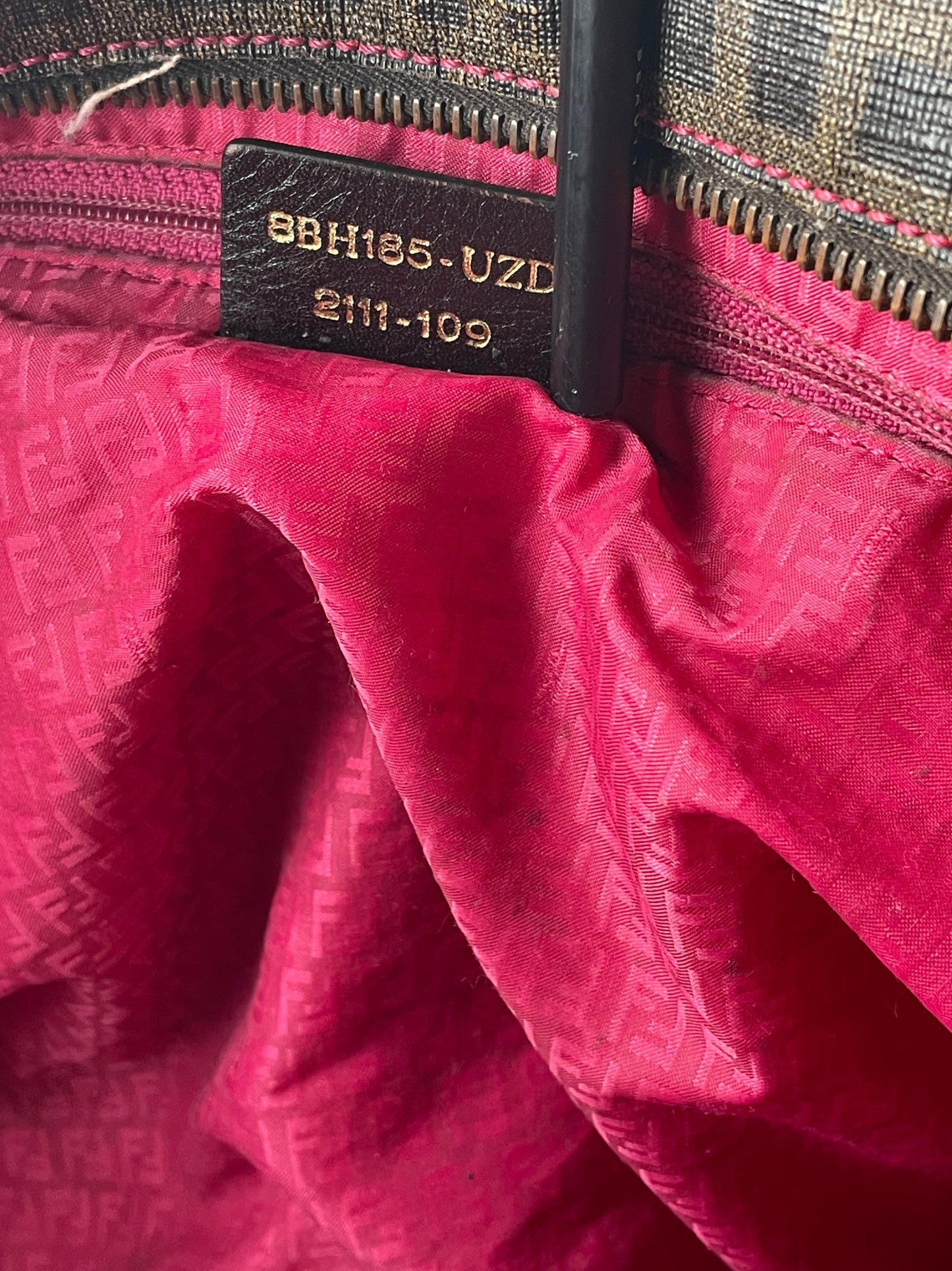 Fendi 2000s Zucca Canvas Roll Shopper Handbag