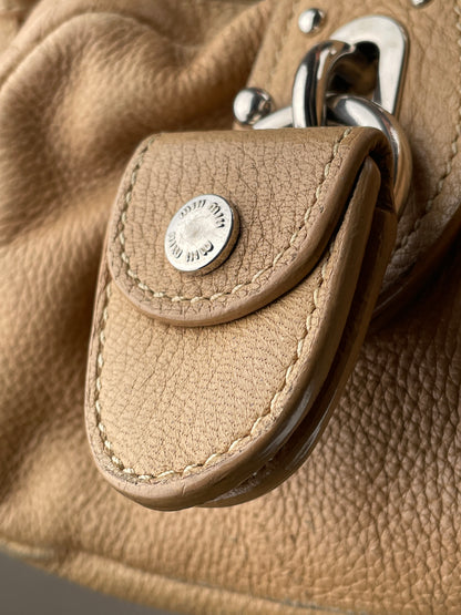 Miu Miu 2000s Padlock Cargo Bowling Shoulder Bag