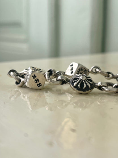 Chrome Hearts Dice Crosball Bracelet