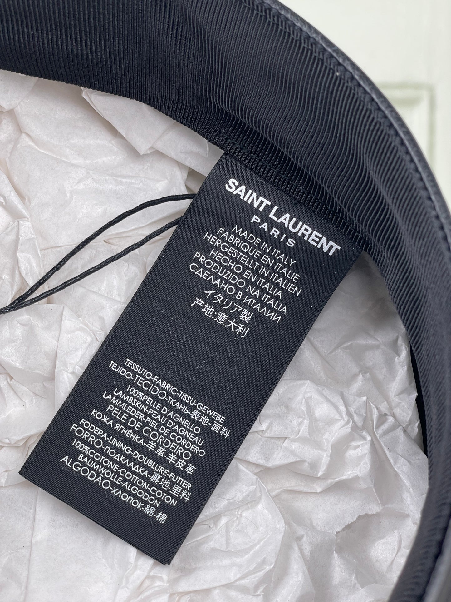 Saint Laurent SS19 Leather Sailor Hat