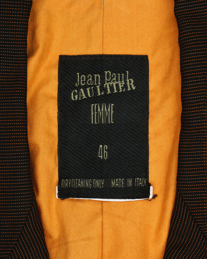 Jean Paul Gaultier AW89 FEMMES ENTRE ELLES Bondage Multi-Zipper Blazer