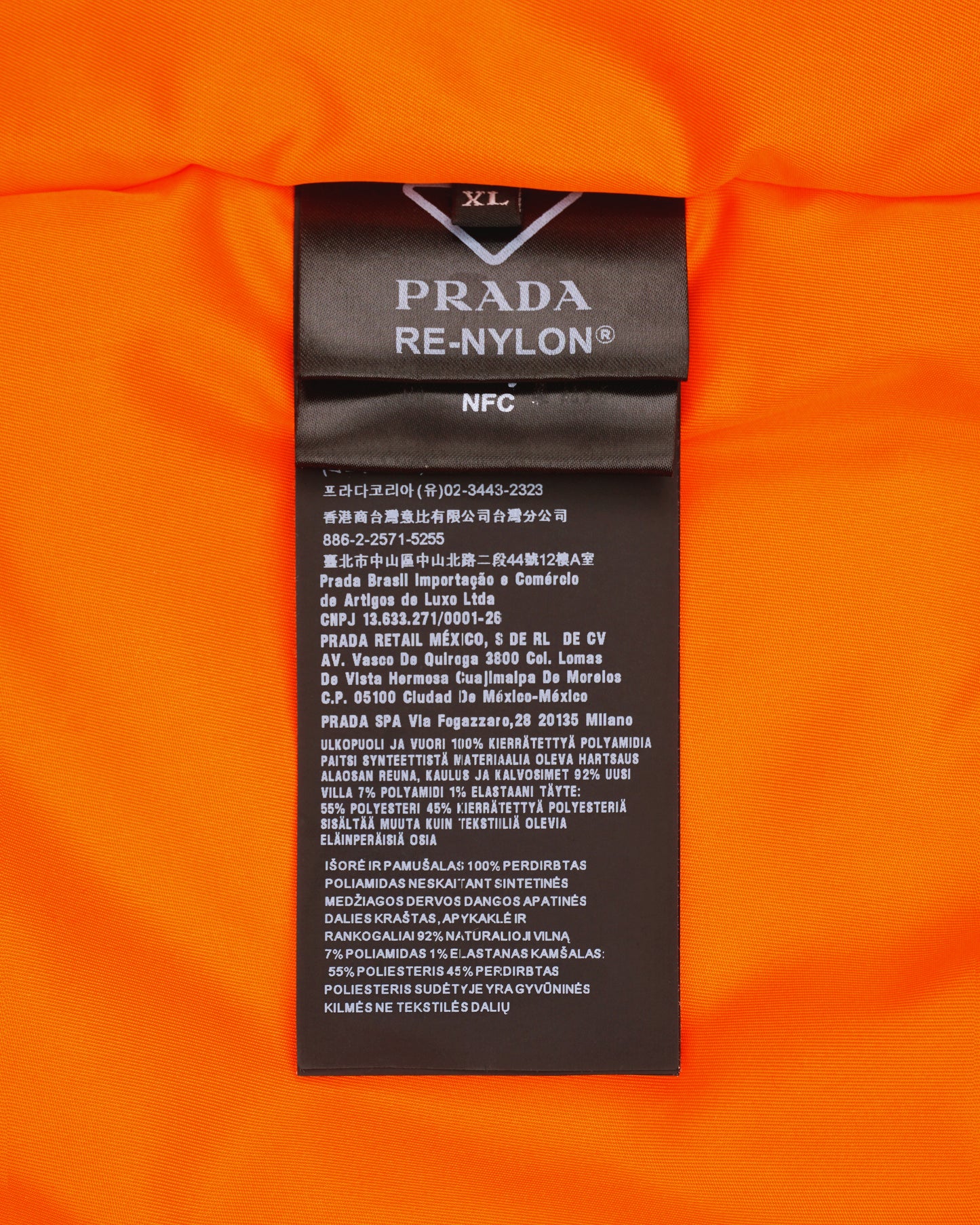 Prada AW21 RE-NYLON Oversized MA-1 Bomber Jacket