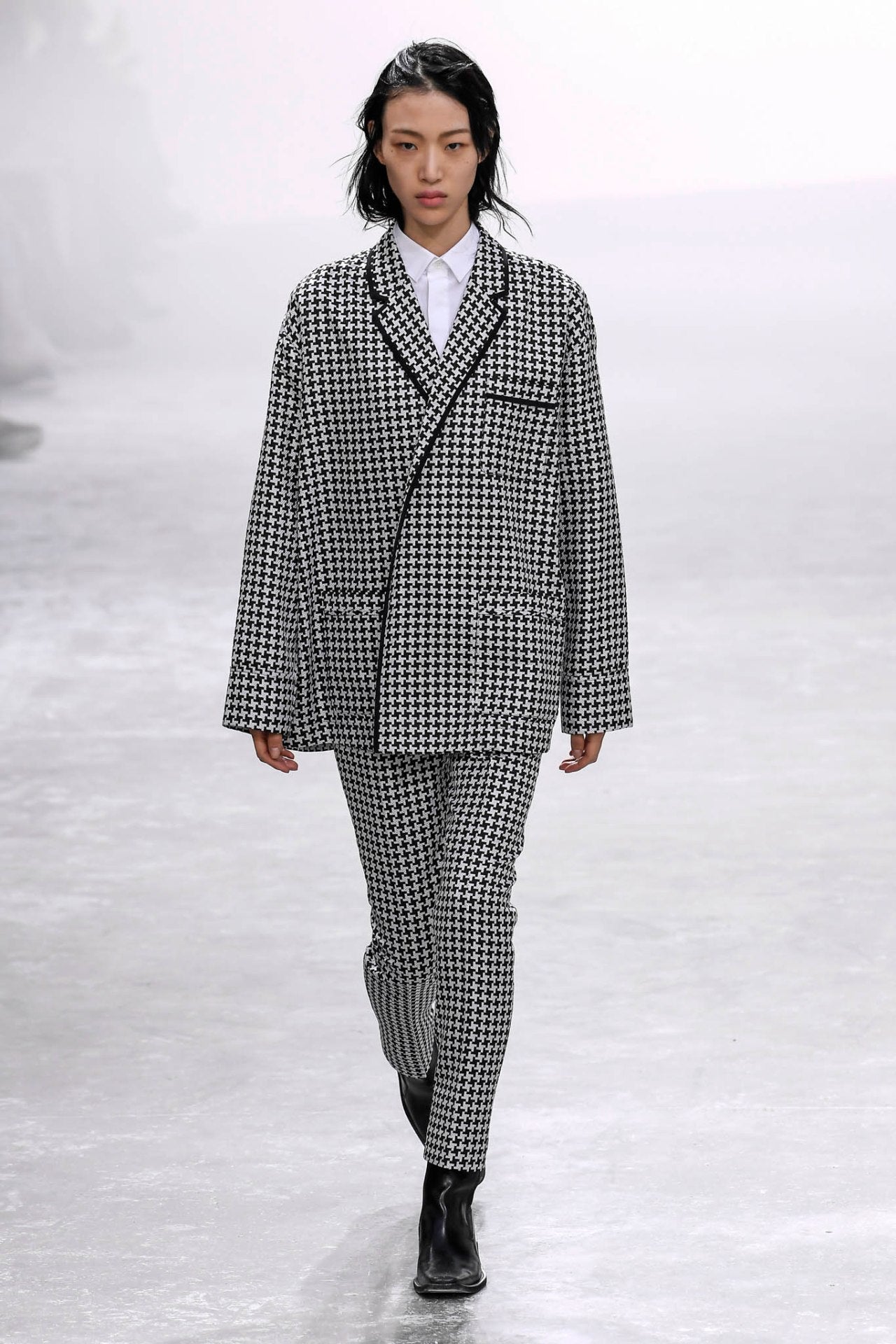 Haider Ackermann SS19 Houndstooth `Daytona´ Bomber Jacket