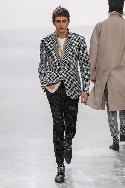 Haider Ackermann SS19 Houndstooth `Daytona´ Bomber Jacket