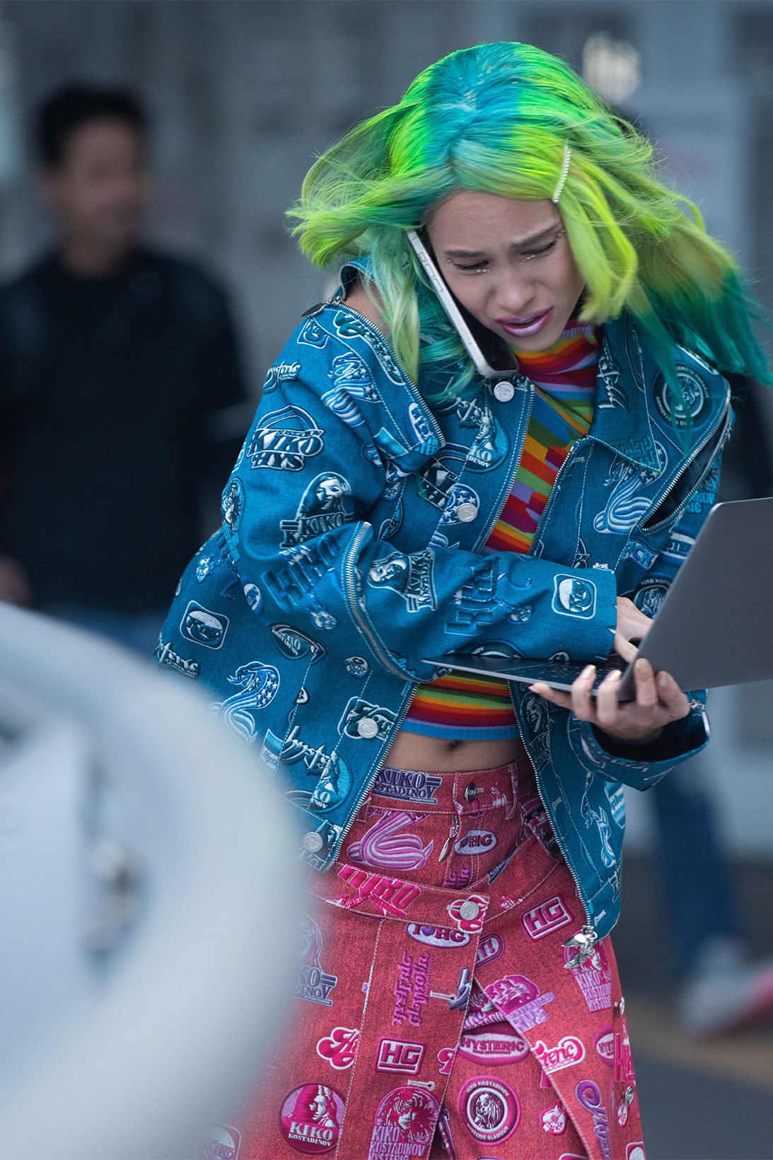 Kiko Kostadinov x Hysteric Glamour Print Multi-Zipper Denim Jacket
