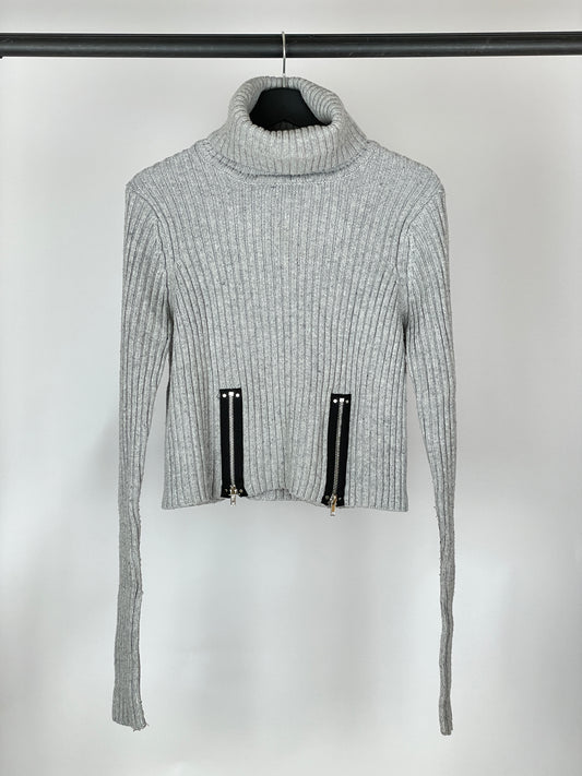 Jean Paul Gaultier Zip Knit Turtleneck Sweater